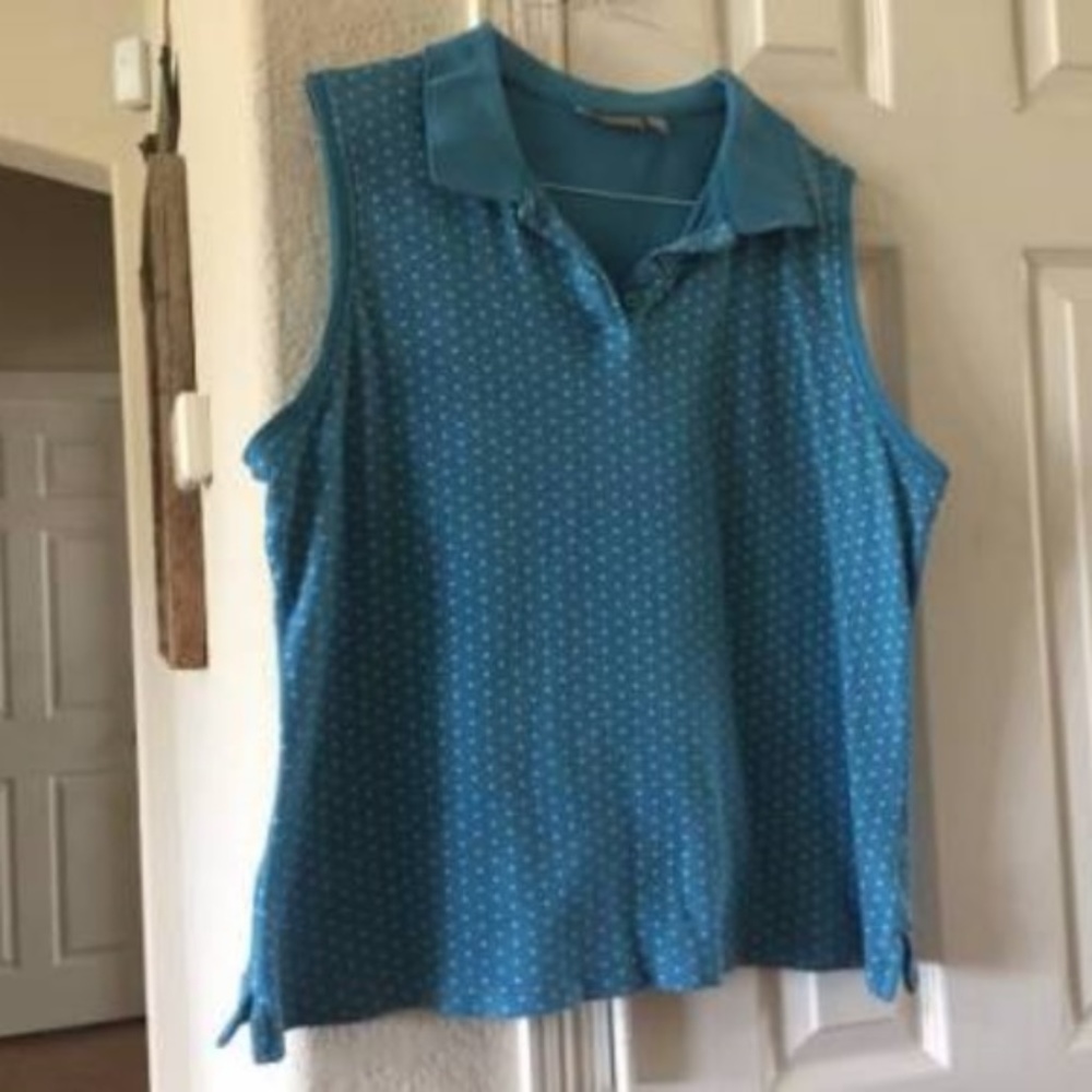 CROFT & BARROW blue sleeveless TOP XL